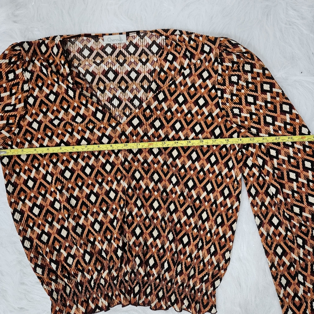 Chenault Multicolor Diamond Pattern Blouse - image 5